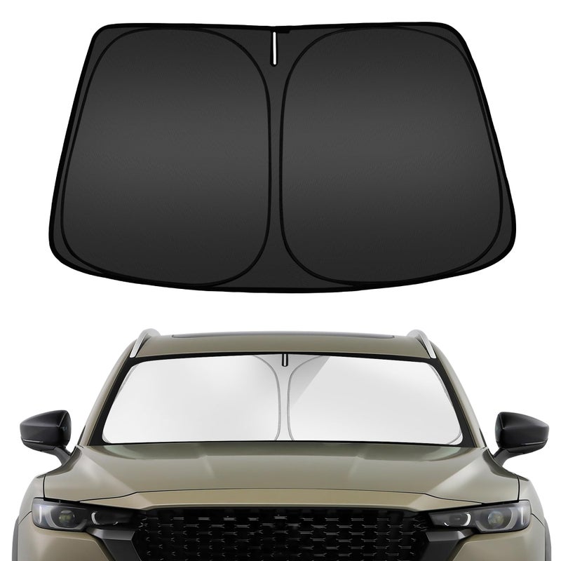 ARISMOTOR Windshield Sun Shade for Mazda CX-50 2023-2025  Custom Fit Foldable Front Window Sunshade Sun Visor Protector  Block UV Rays Keep Your Car Cooler - Image 1